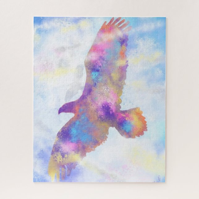 Quebra-cabeça Eagle Flying - Watercolor Art Collection (Vertical)