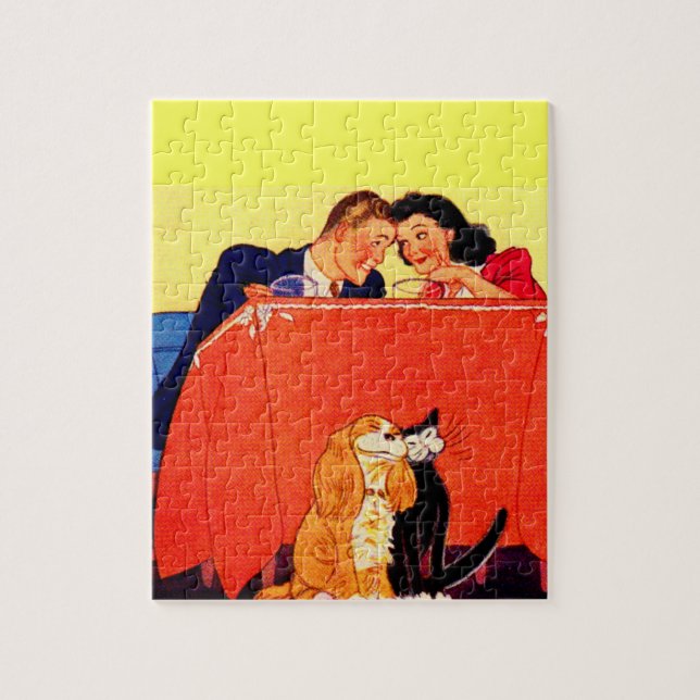 Quebra-cabeça Earl e Dorothy e o cão e o gato (Vertical)
