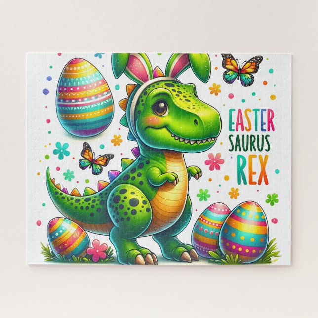 Quebra-cabeça Easter Saurus Rex (Horizontal)