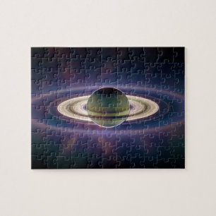 Quebra-cabeça Eclipse solar de Saturn da nave espacial de