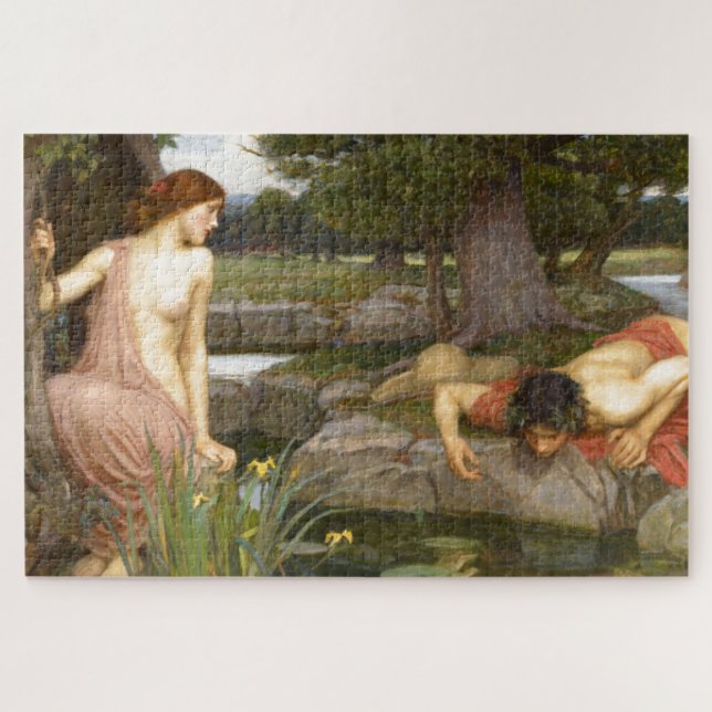 Quebra-cabeça Eco e narciso por John William Waterhouse (Horizontal)
