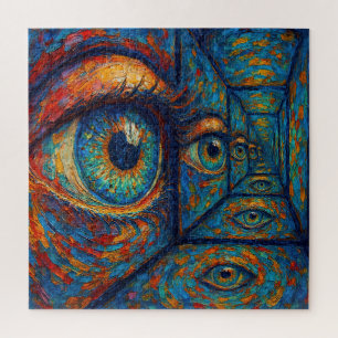 Quebra-cabeça "Ecos na Íris" - Um Retrato Surreal
