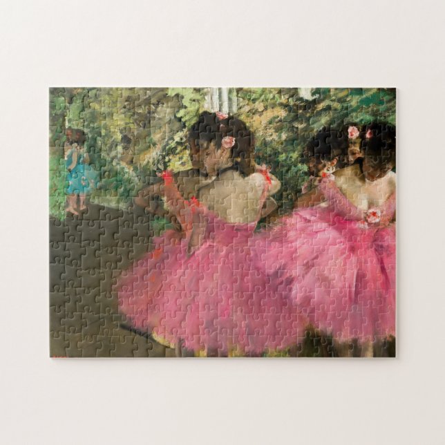 Quebra-cabeça Edgar Degas - Dançarinos a rosa (Horizontal)