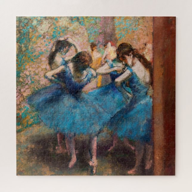 Quebra-cabeça Edgar Degas - Dançarinos em azul (Horizontal)