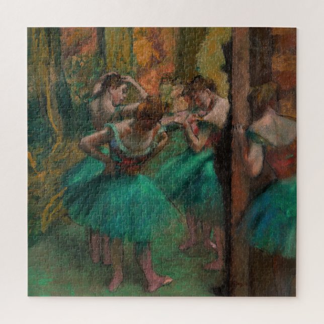 Quebra-cabeça Edgar Degas - Dançarinos, Rosa e Verde (Vertical)