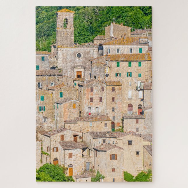 Quebra-cabeça Edifícios de Sorano, Toscana, Itália (Vertical)