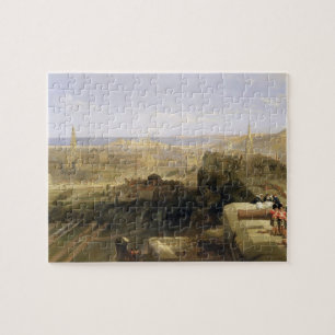 Quebra-cabeça Edimburgo do castelo, 1847 (óleo em canvas)