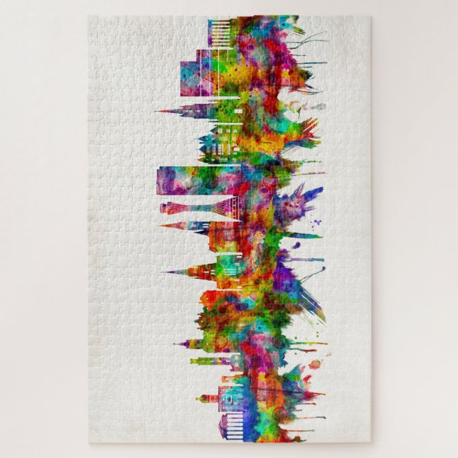 Quebra-cabeça Edinburgh Scotland Skyline (Vertical)