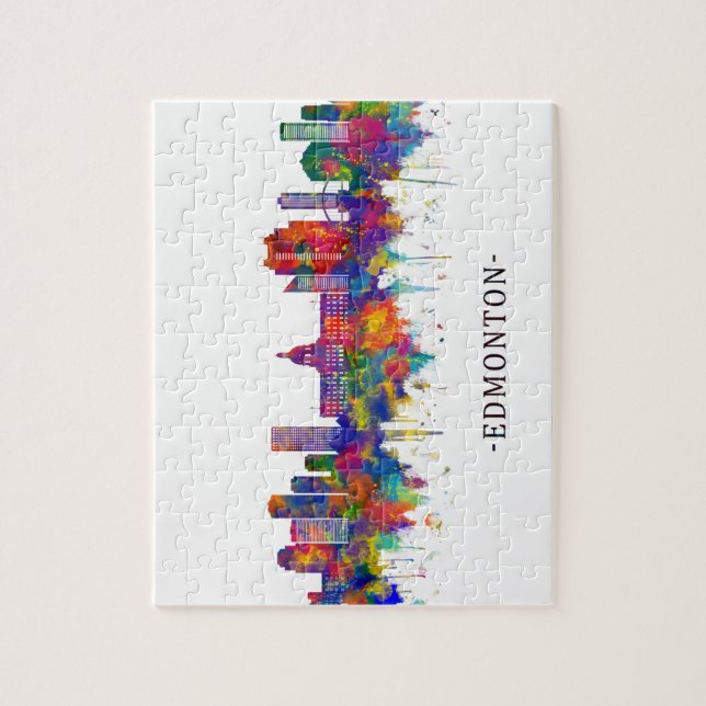Quebra-cabeça Edmonton Canada Skyline (Vertical)