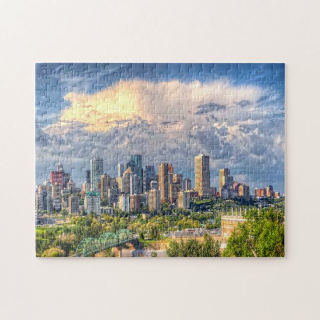 Quebra-cabeça Edmonton Cidade Canadá. (Horizontal)
