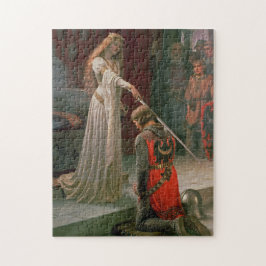Quebra-cabeça 'Edmund Blair Leighton' Knight e Lady Painting