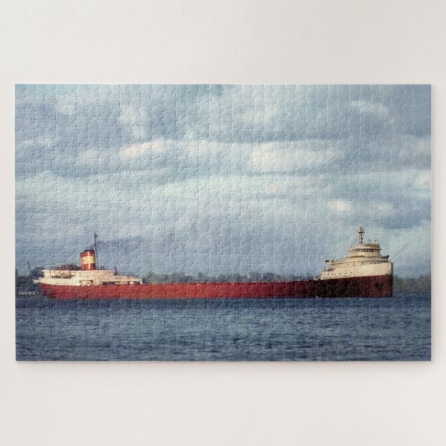 Quebra-cabeça Edmund Fitzgerald Antigo Marítimo Grandes Lagos (Horizontal)