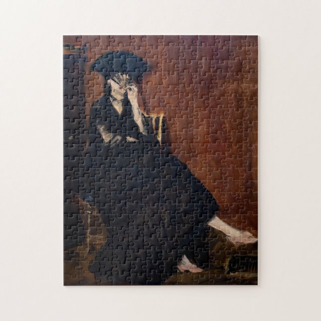 Quebra-cabeça Edouard Manet - Berthe Morisot com um ventilador (Vertical)