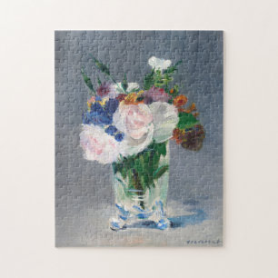 Quebra-cabeça Edouard Manet - Flores em um Vaso de Cristal
