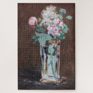 Quebra-cabeça Edouard Manet - Flores em um Vaso de Cristal