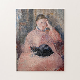 Quebra-cabeça Edouard Manet - Mulher com gato