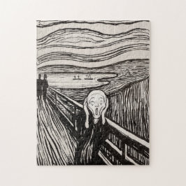 Quebra-cabeça Edvard Munch, A Famosa Do Impressão Do Lithógrafo