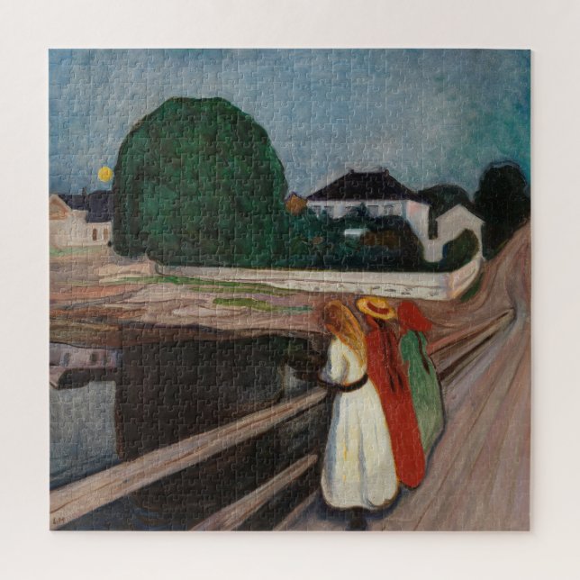 Quebra-cabeça Edvard Munch - As Meninas na Ponte Jigsaw Puzz (Vertical)