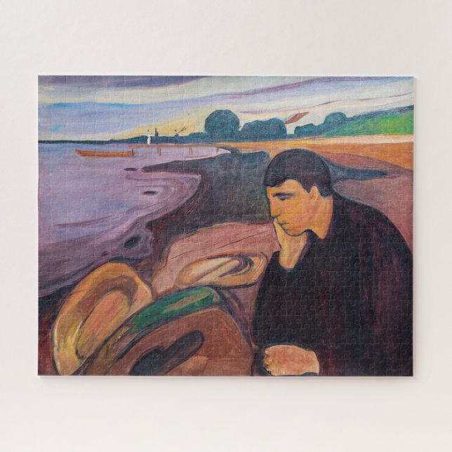 Quebra-cabeça Edvard Munch - Melancholy 1894 (Horizontal)