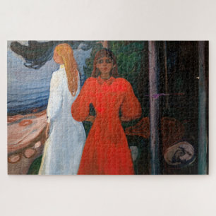 Quebra-cabeça Edvard Munch - Vermelho e Branco
