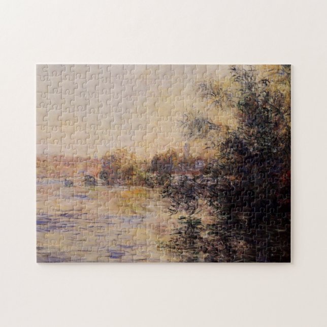 Quebra-cabeça Efeito da Noite do Seine Monet Fine Art (Horizontal)