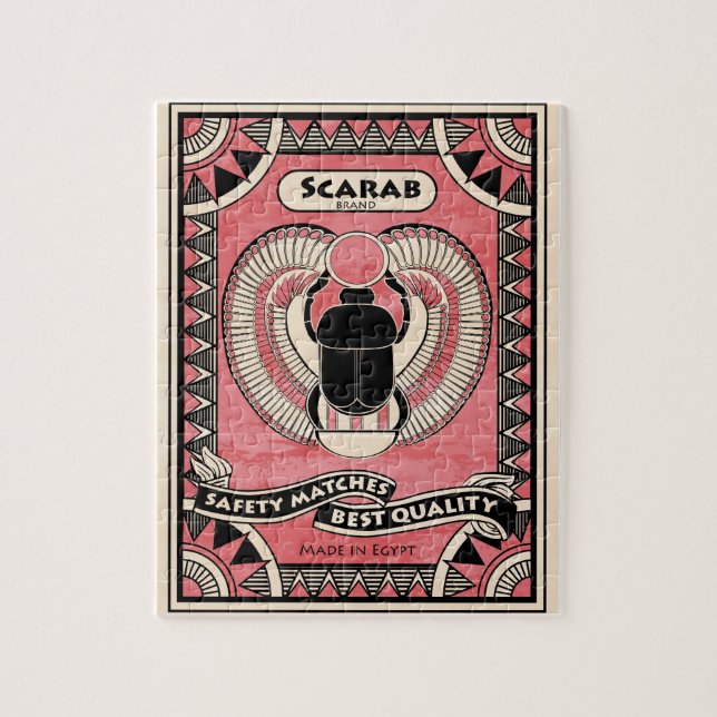 Quebra-cabeça egípcio do besouro do escaravelho (Vertical)