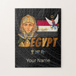 Quebra-cabeça Egito Vintage Pharaoh Flag E Pirâmides Souvenir