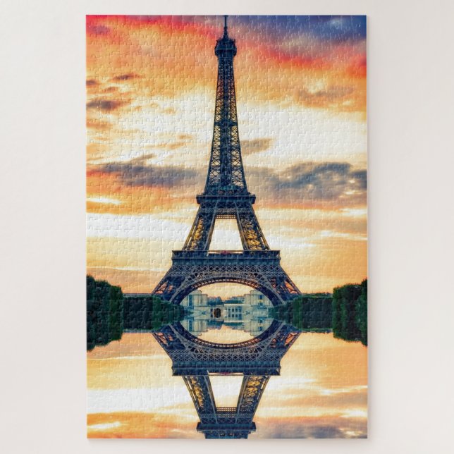 Quebra-cabeça Eiffel Tower Paris Europa - Viagem (Vertical)