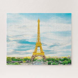 Quebra-cabeça Eiffel Tower Paris França Europa Pintura