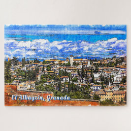 Quebra-cabeça El Albayzín, Granada, Andaluzia, Espanha.