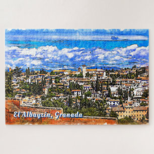 Quebra-cabeça El Albayzín, Granada, Andaluzia, Espanha.