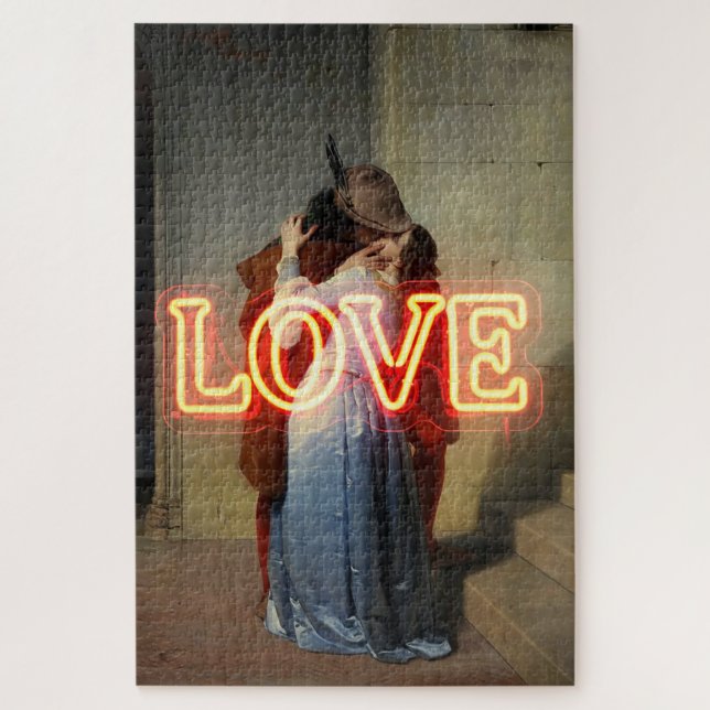 Quebra-cabeça El Bacio Remix – Arte de Parede Neon “LOVE” & Prod (Vertical)
