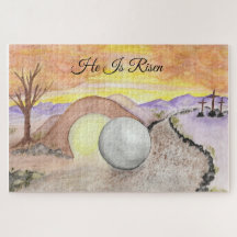 "Ele é risen" Tomb Watercolor