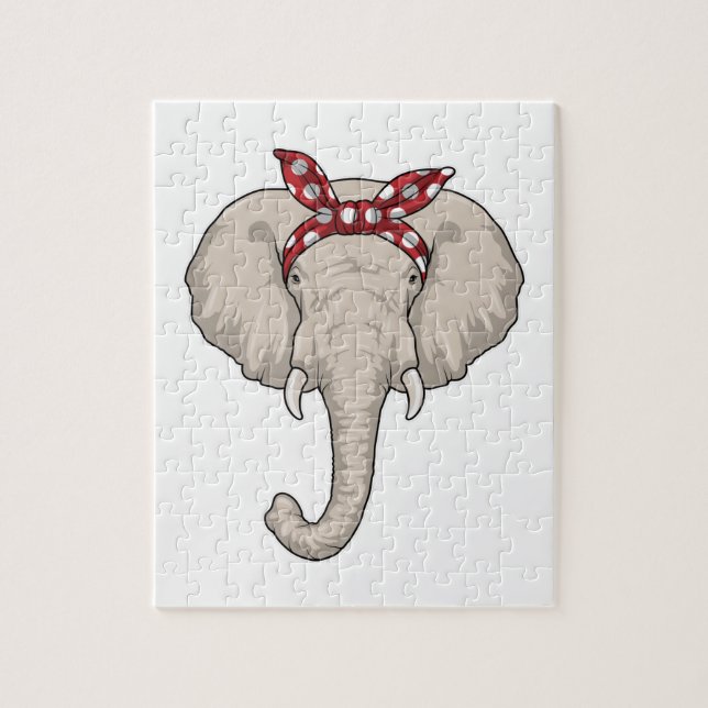 Quebra-cabeça Elefante com Bandana (Vertical)