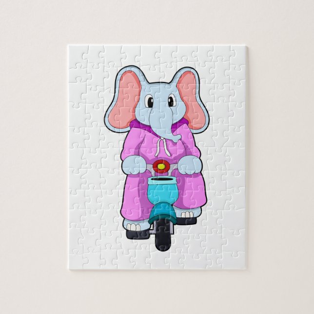 Quebra-cabeça Elefante com Bicicleta (Vertical)