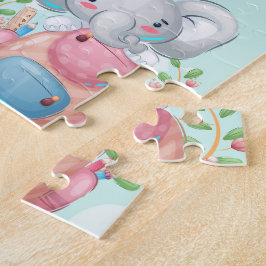 Quebra-cabeça Elefante de Volta às Aulas Estampado
