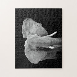 Quebra-cabeça Elefante em preto e branco