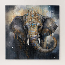 Quebra-cabeça Elefante Enfeitado com Joias