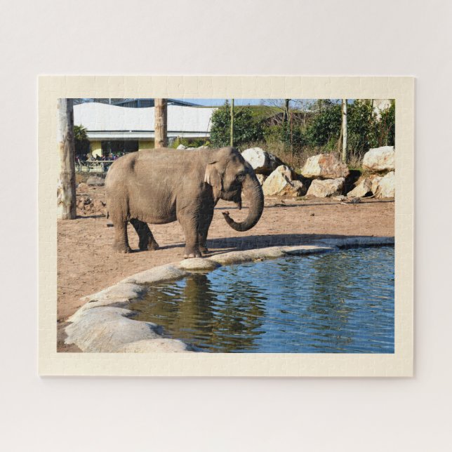 Quebra-cabeça elefante indiano (Horizontal)