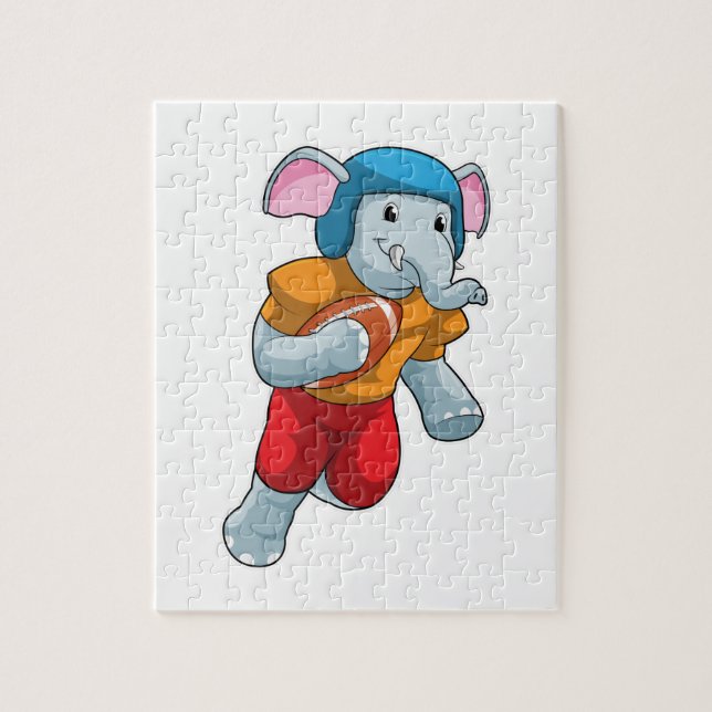 Quebra-cabeça Elefante no Futebol (Vertical)