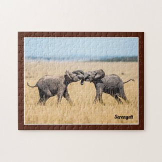 Quebra-cabeça Elefante Serengeti África Savana Vida Selvagem