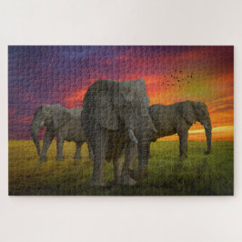 Quebra-cabeça Elefantes