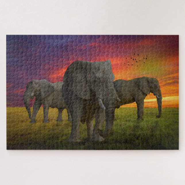 Quebra-cabeça Elefantes (Horizontal)