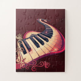 Quebra-cabeça Elegance in motion, the curved piano. 