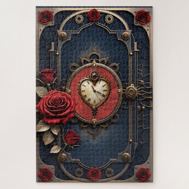 Quebra-cabeça Elegância Eterna – Coração Mecânico (Vertical)