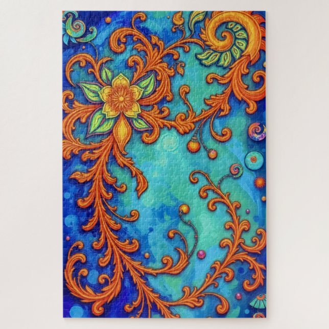 Quebra-cabeça Elegância Floral (Vertical)