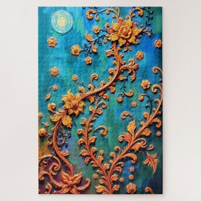 Quebra-cabeça Elegância Floral (Vertical)