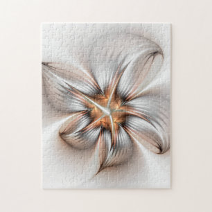 Quebra-cabeça Elegância Floral Moderna Abstrato de Arte Fractal