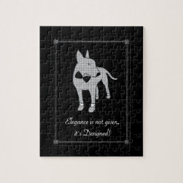 Quebra-cabeça Elegância Inglesa Bull Terrier Black tie art pet