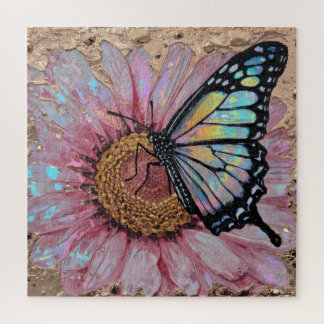 Quebra-cabeça Elegant Floral Surface – Textured Flower Beauty